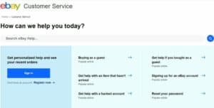 ebay customer service help